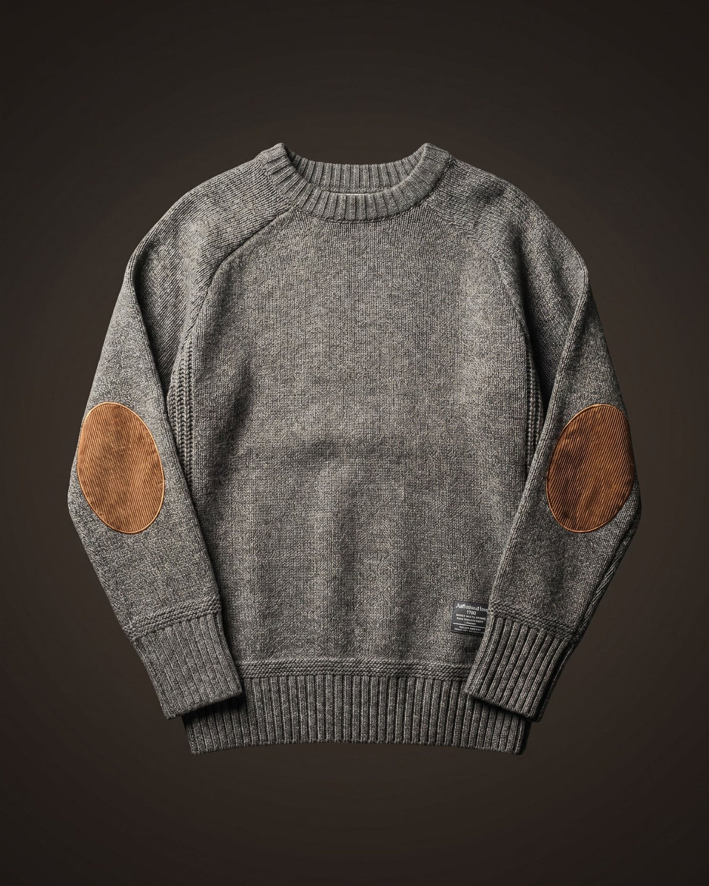 Massimo Elbow-Patch Crewneck Sweater