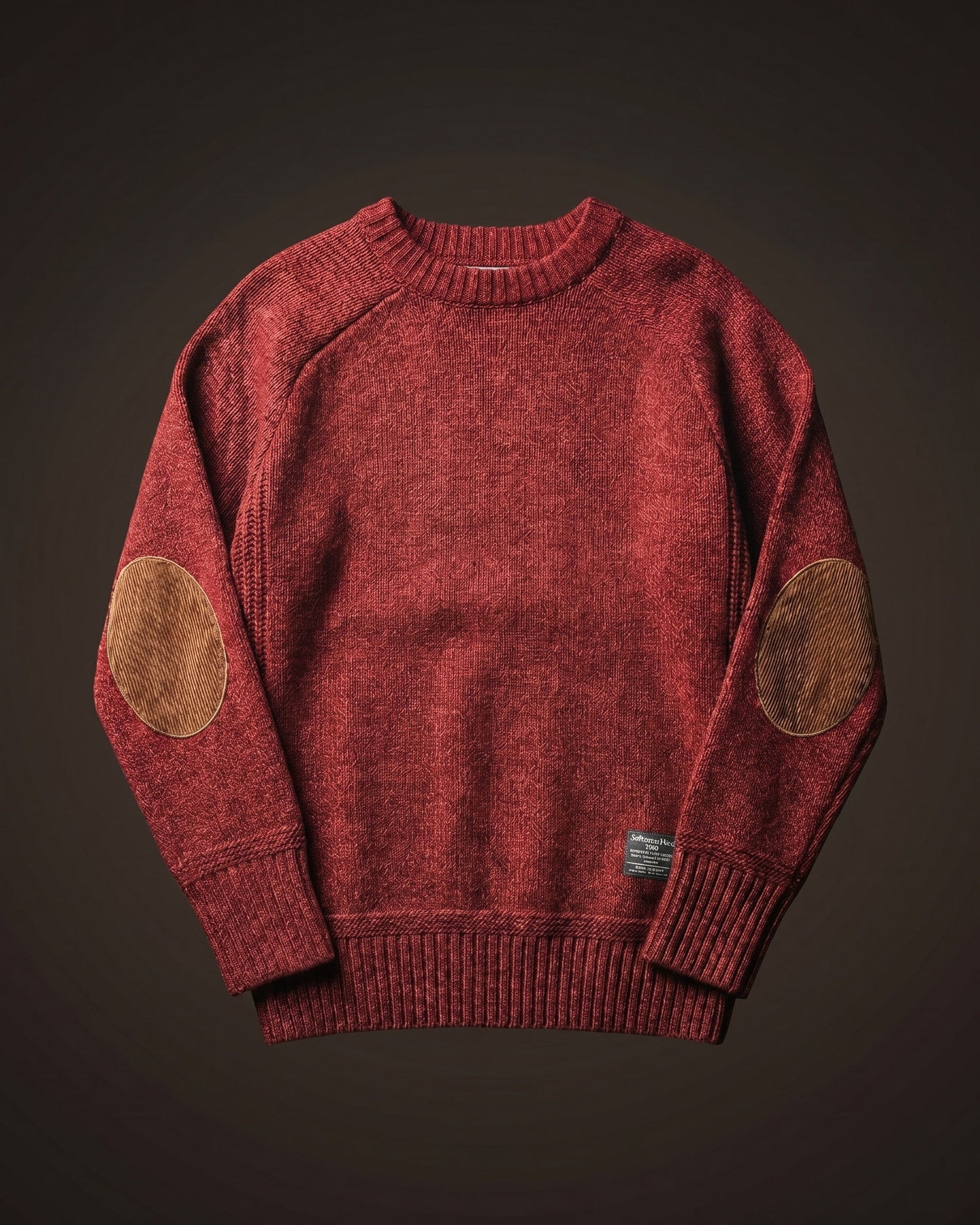 Massimo Elbow-Patch Crewneck Sweater